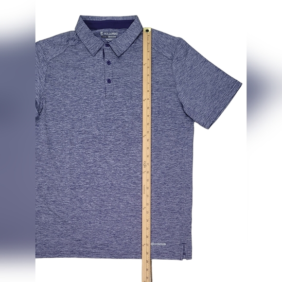 HOLLOWAY Polo Shirt Mens Sz M, Blue Dry-Excel Collared Short Sleeve Golf Outdoor - Picture 9 of 16